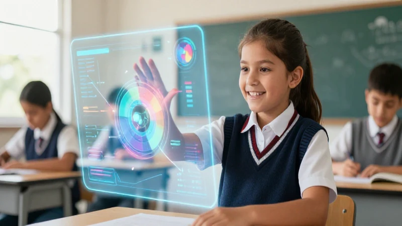 Estudiante aprende tecnología holográfica