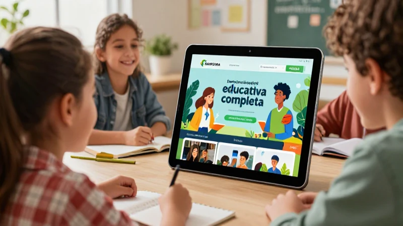 Ilustración educativa moderna y vibrante de alta calidad