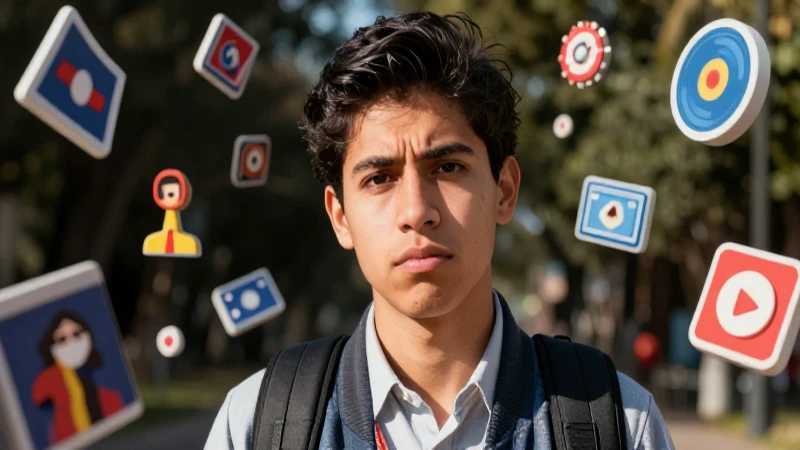 Estudiante mexicano escéptico en ilustración pop