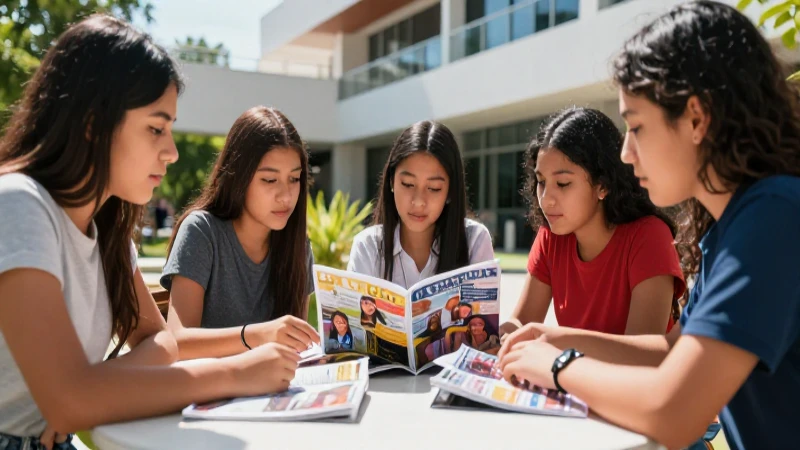 Estudiantes mexicanos aprendiendo en entornos modernos