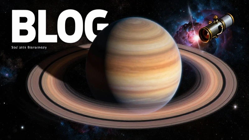 Saturno vibrante con telescopio y nebulosa