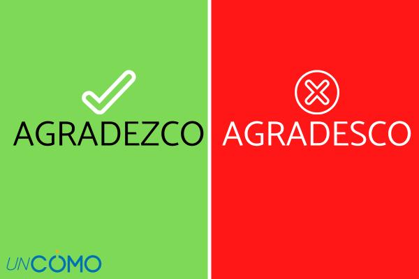 se escribe agradezco correctamente o es agradesco