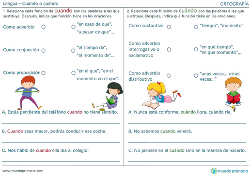 se escribe cuando sin tilde o cuando con tilde en preguntas 1