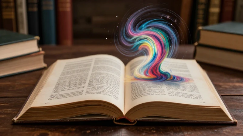 Antigua biblioteca con energía y estilo cinematográfico