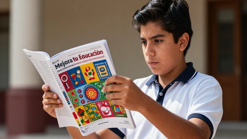 Estudiante mexicano estudia recursos educativos SEP