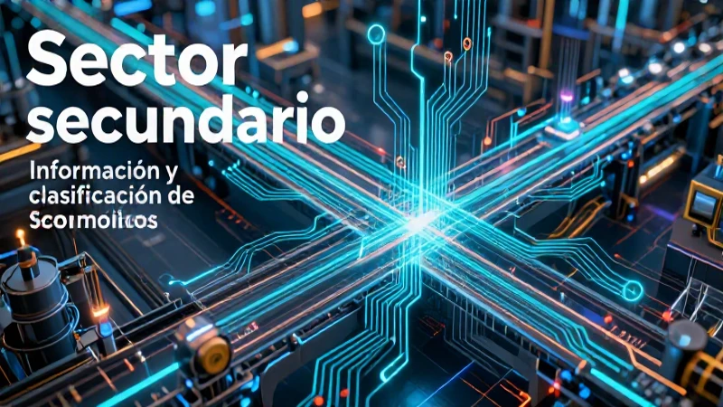 Información y clasificación de sectores económicos: ejemplos 5 Ilustración digital vibrante de un flujo de datos sectorial