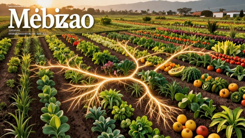 Agricultura mexicana dinámica para portada de revista