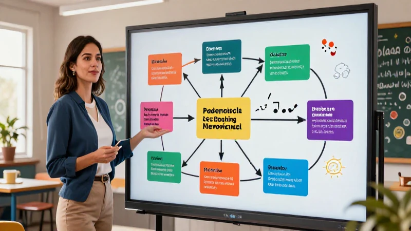Qué es una secuencia didáctica y su aplicación educativa 5 Maestra innovadora enseñando con diagrama dinámico