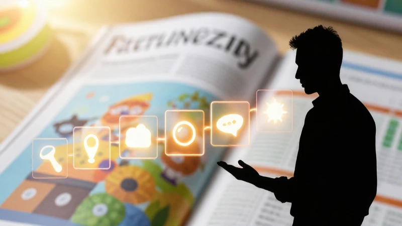 Qué es la secuencia narrativa y su concepto esencial 5 Silueta educativa dinámica con bloques luminosos