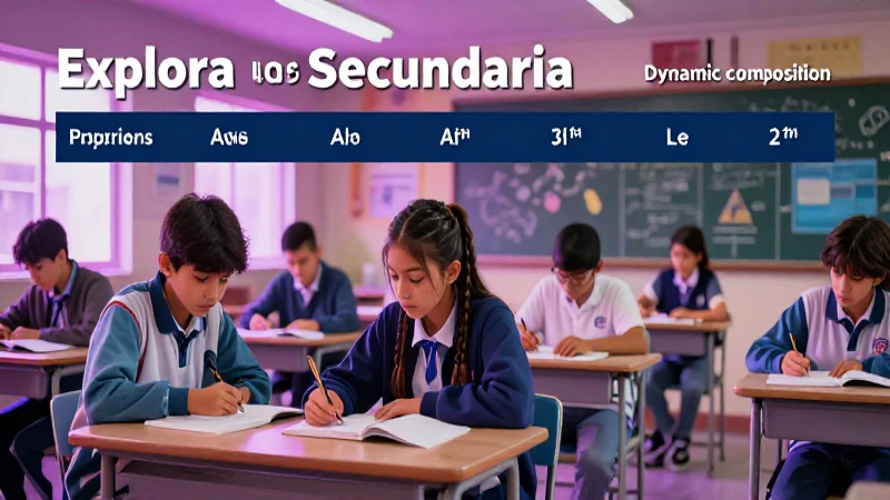 Horarios y calendario escolar de la Secundaria Explora