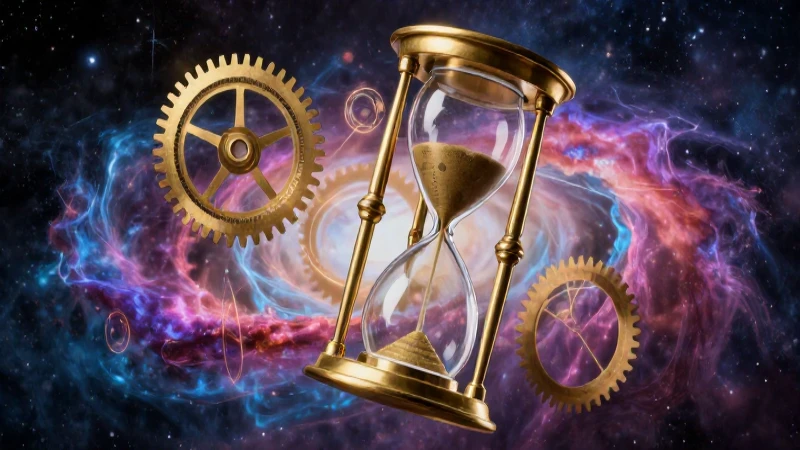 Arena y cosmos ilustran la medición del tiempo