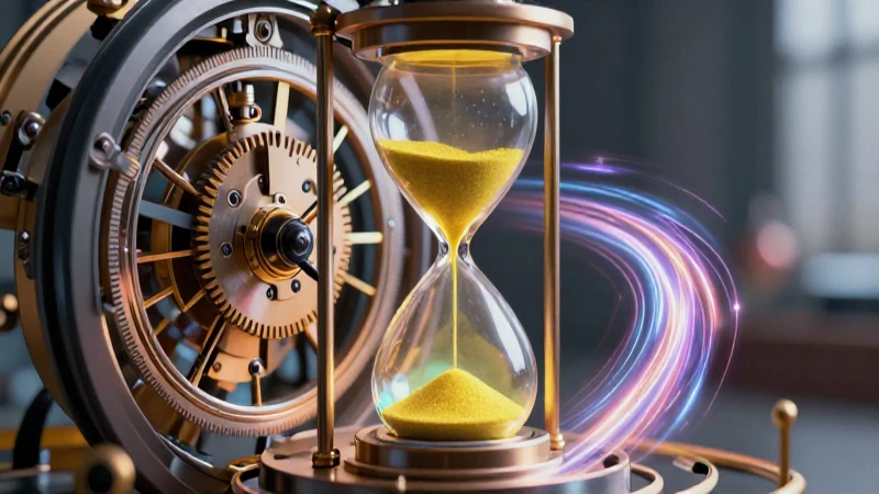 Mecanismo de reloj conceptual vibrante y dinámico