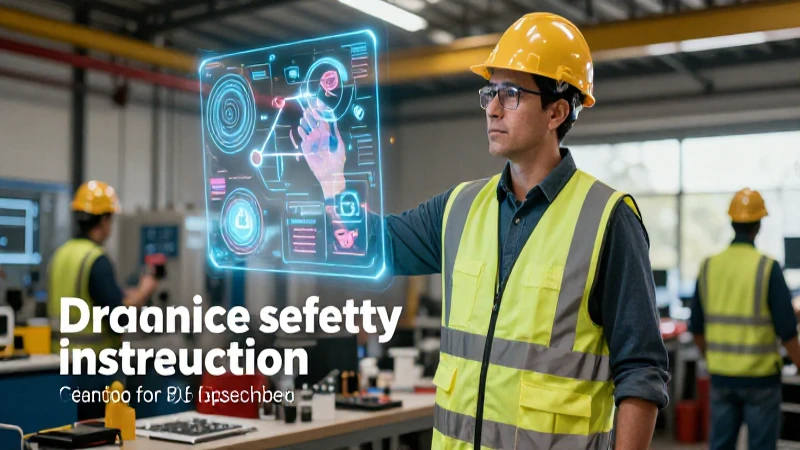 Instrucción de seguridad industrial con estética moderna