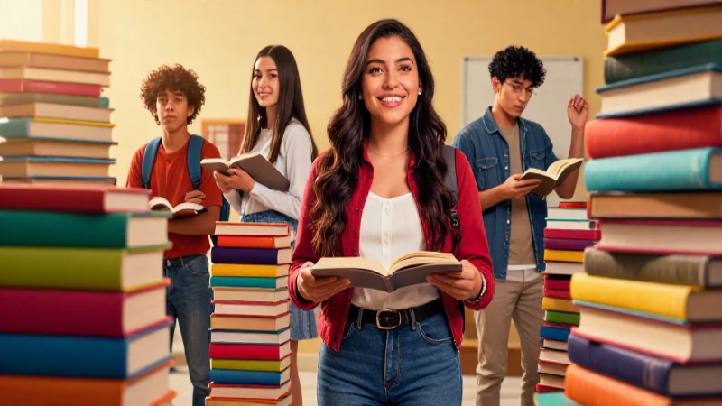 Joven mexicano estudiando con vibrante estilo