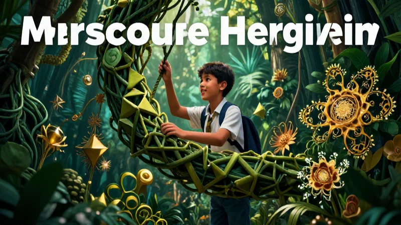 Conoce las Selvas Matemágicas: diversión y aprendizaje en Secundaria 3 Joven mexicano explora jungla mágica detallada