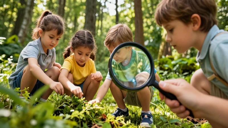 Semana 26 2023: Actividades educativas para preescolar 6 Niño explorador en bosque vibrante y detallado