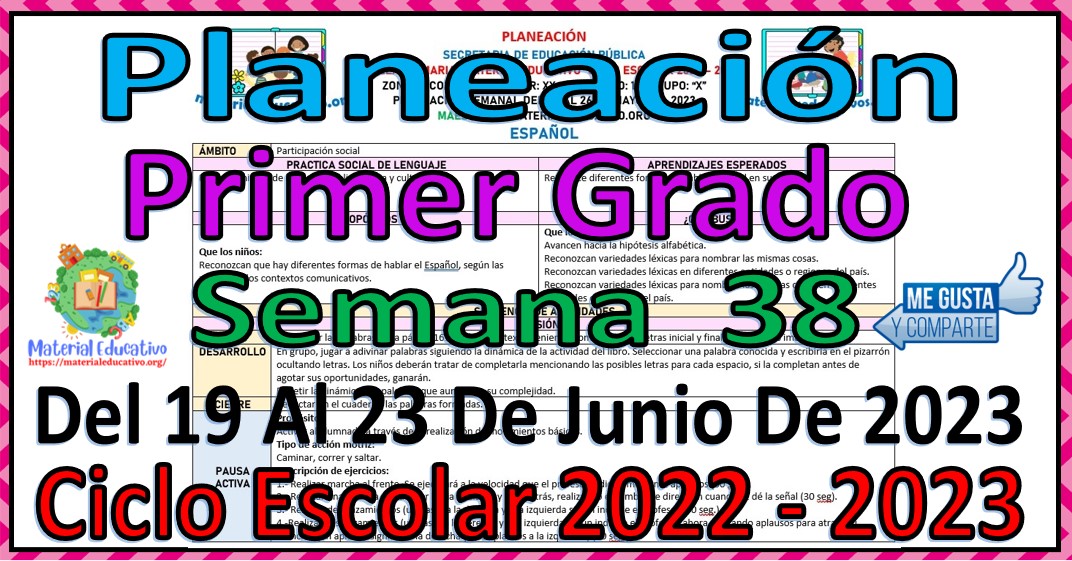 semana 38 2023 actividades educativas para preescolar