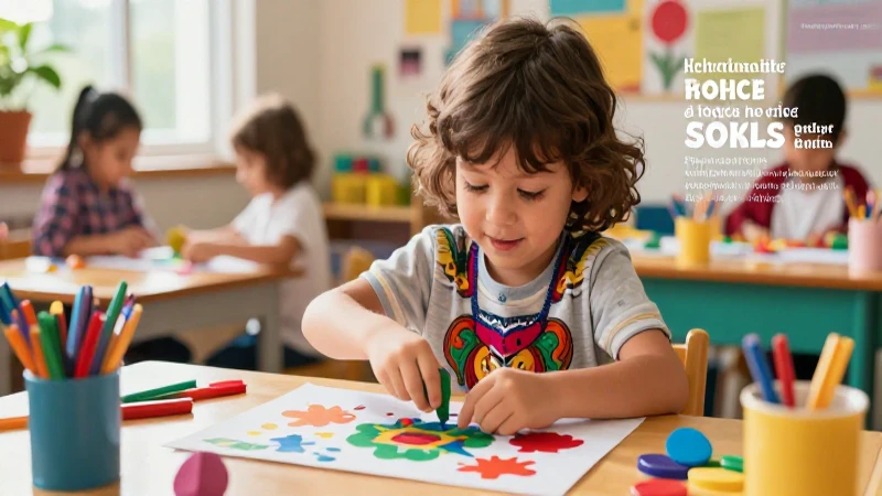 Niño feliz aprende con colores y luz vibrante