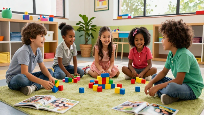 Preescolares felices aprendiendo en aula mexicana