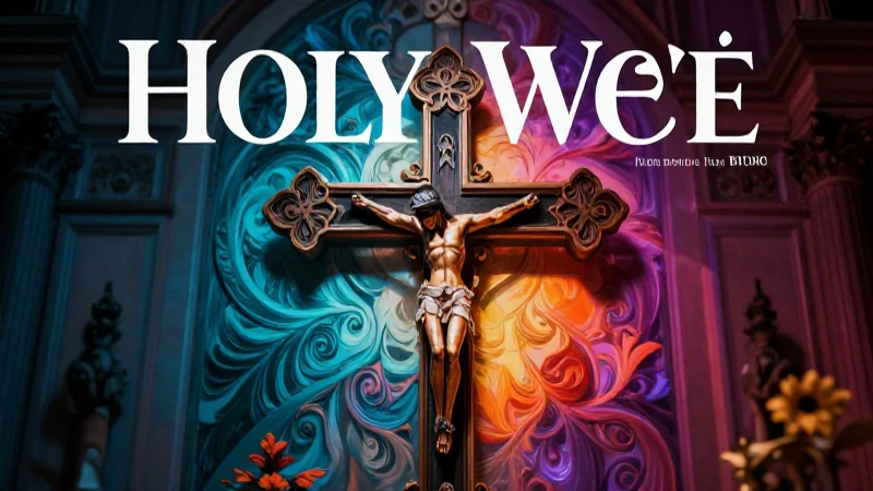 Portada dramática de Semana Santa con estética mexicana
