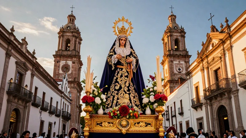 Procesión épica de Semana Santa en México