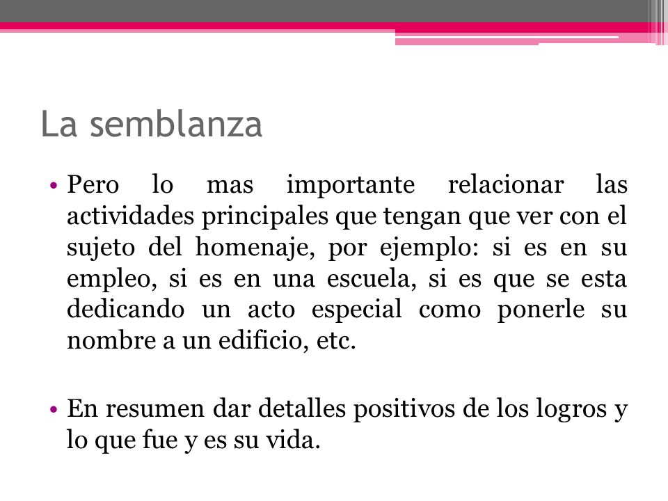 semblanza definicion concepto y su importancia en la vida
