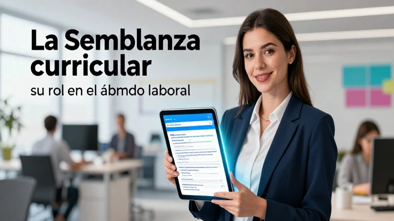 Joven profesional con currículum digital moderno