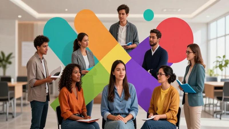 Educadores mexicanos colaborando en un ambiente moderno y vibrante