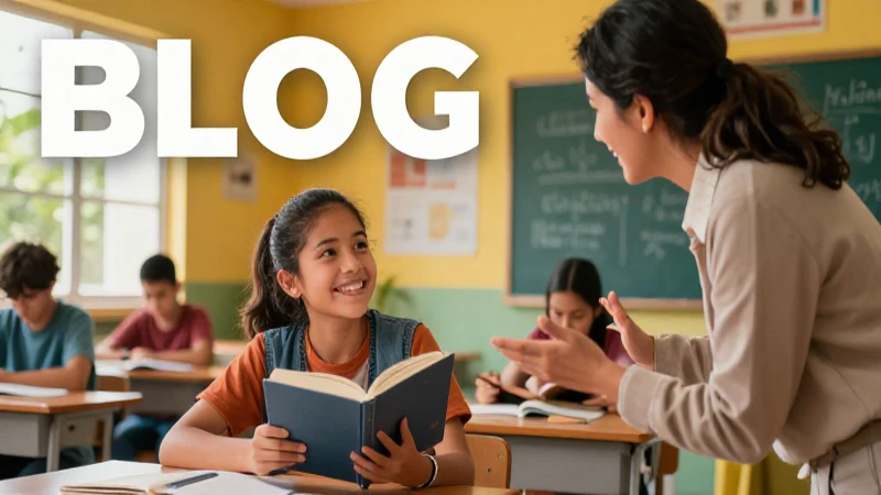 Joven mexicano estudia alegre con su docente