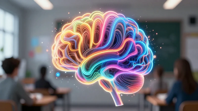 Semiosis: significado, definición y concepto explicado 6 Cerebro abstracto dinámico con líneas brillantes