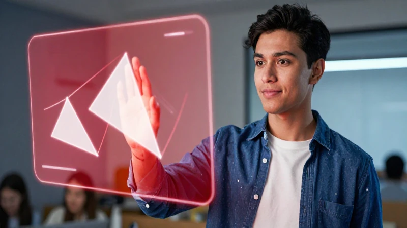 Señales de tránsito en inglés: imágenes y sus significados 8 Experto digital interactúa con hologramas abstractos