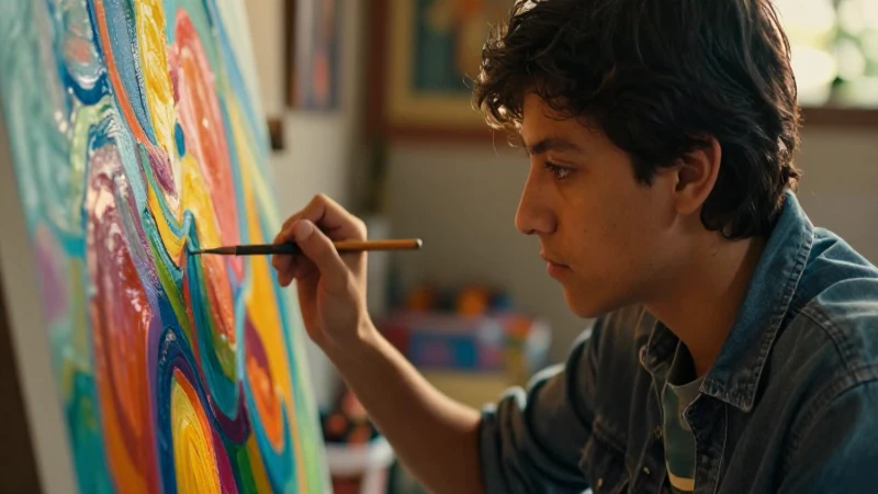 Joven mexicano crea arte abstracto sensible