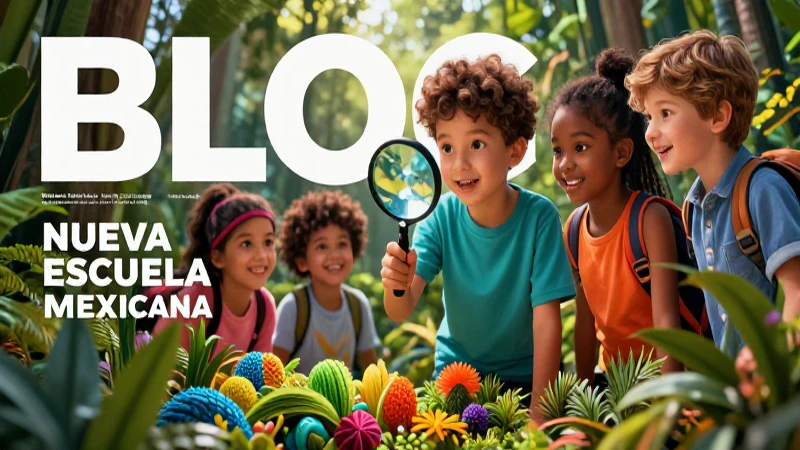 Niño explorador en naturaleza vibrante estilo México