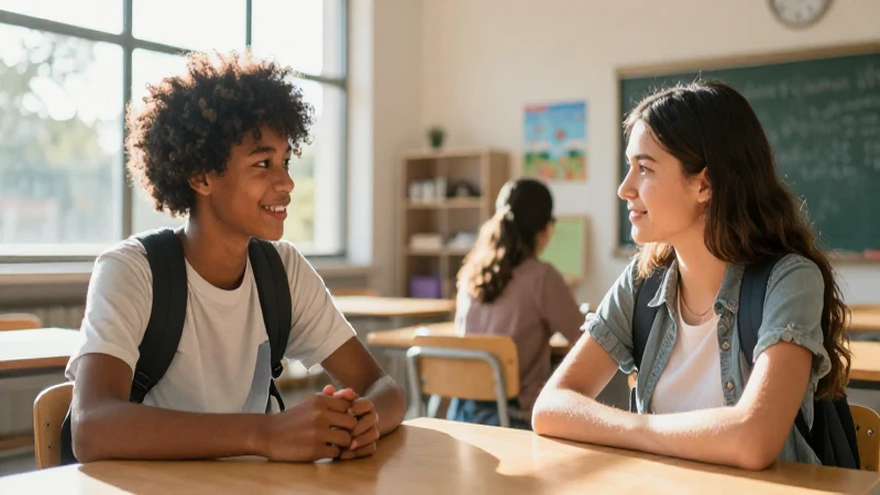 Adolescentes compartiendo un momento cálido en un espacio moderno
