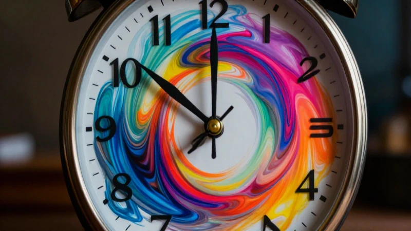 Me das ejemplos de uso de sentidos figurados 5 Reloj animado con rostro humano y colores vibrantes