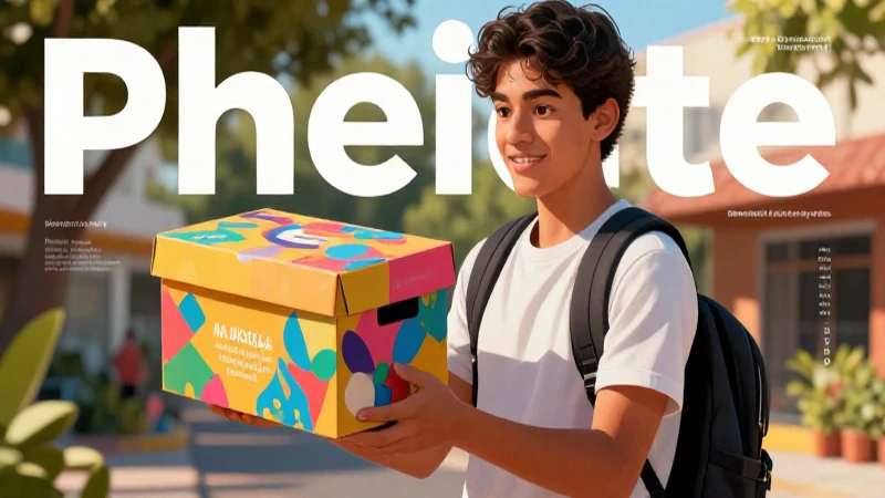 Qué es la Caja de Ayuda Emocional para Niños y Adolescentes 4 Estudiante mexicano con caja, diseño profesional