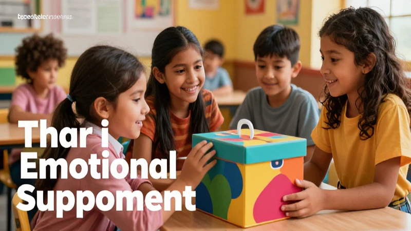 Qué es la Caja de Ayuda Emocional para Niños y Adolescentes 7 Niño diverso con apoyo emocional en contexto educativo