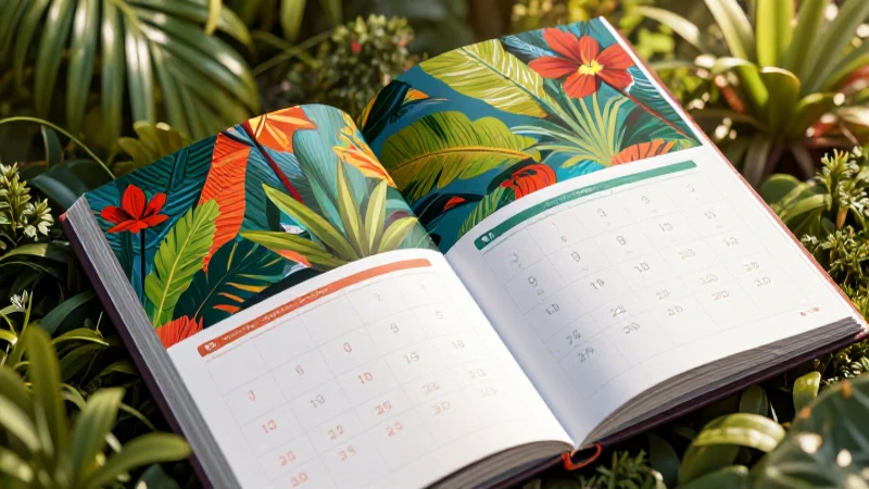 Vibrante calendario educativo con diseño mexicano