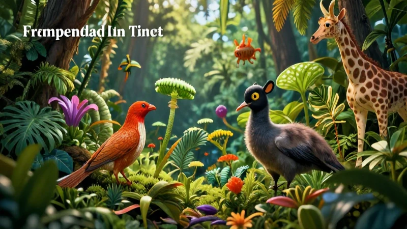 Ecosistema tropical vibrante con biodiversidad destacada