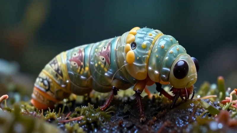 Metamorfosis biológica detallada, vibrante e impactante