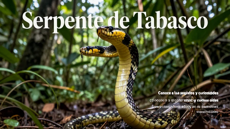 Conoce a la Serpiente de Tabasco: Características y curiosidades 4 Serpiente de Tabasco en hábitat tropical