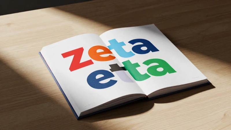 Letras Zeta y Eta vibrantes en escritorio minimalista