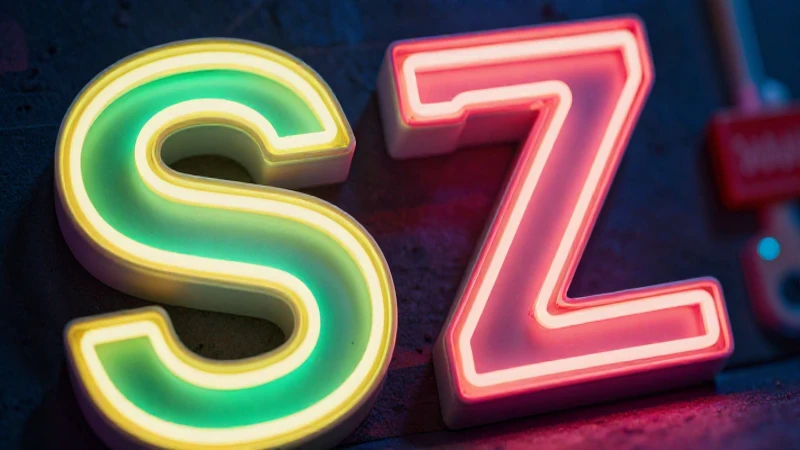 Letras de neón estilizadas en un diseño mexicano vibrante