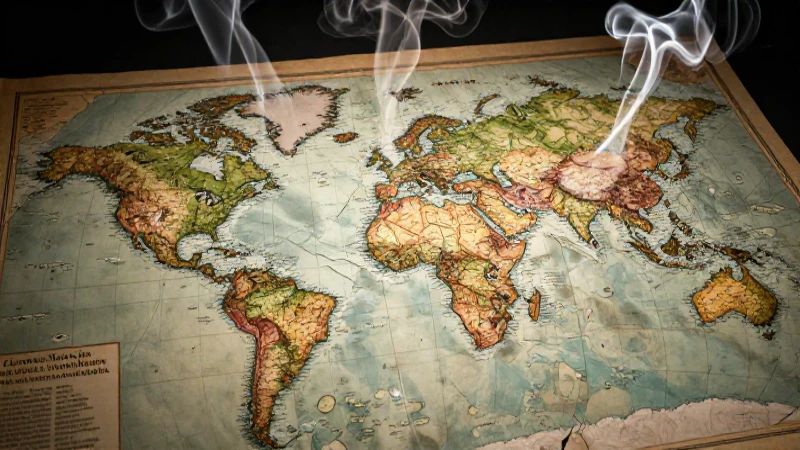 Mapa vintage de Guerras Mundiales dramático y vibrante