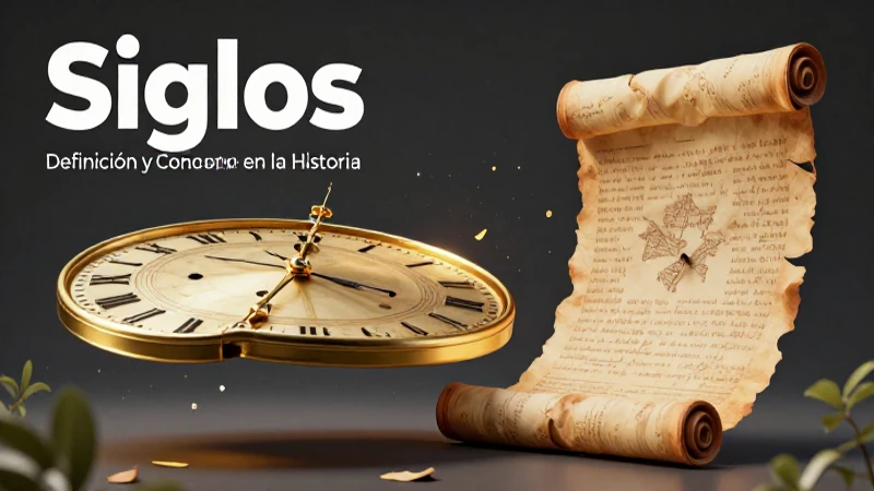 Siglos: Definición y Concepto de Era en la Historia 6 Conceptos de era con reloj y pergamino dorado