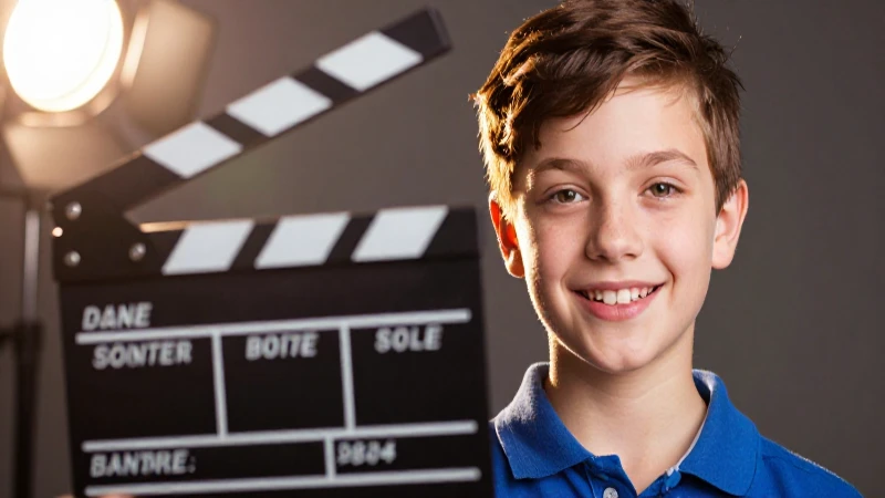 Retrato estudiantil dinámico con estilo cinematográfico