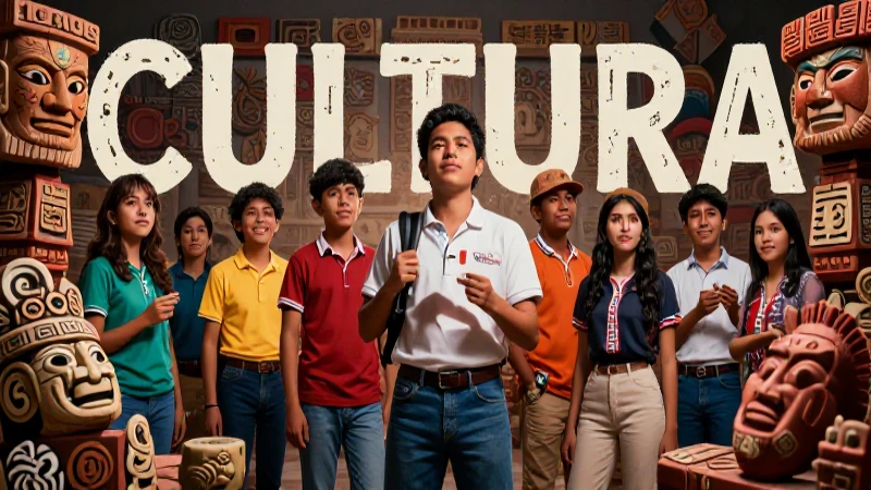 Ilustración educativa de la cultura mexicana