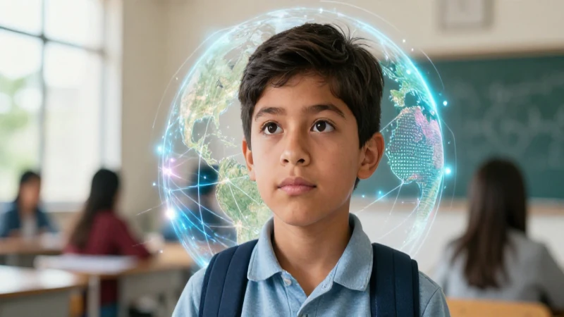 Retrato dinámico de estudiante mexicano conectado globalmente