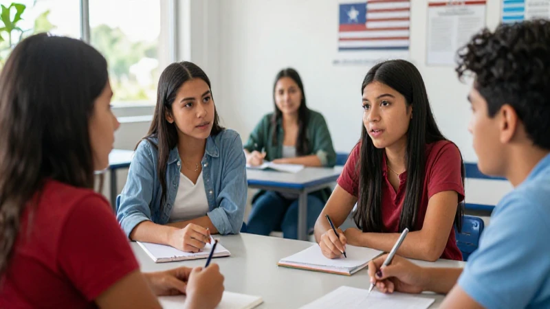 Estudiantes mexicanos debaten democráticamente en clase