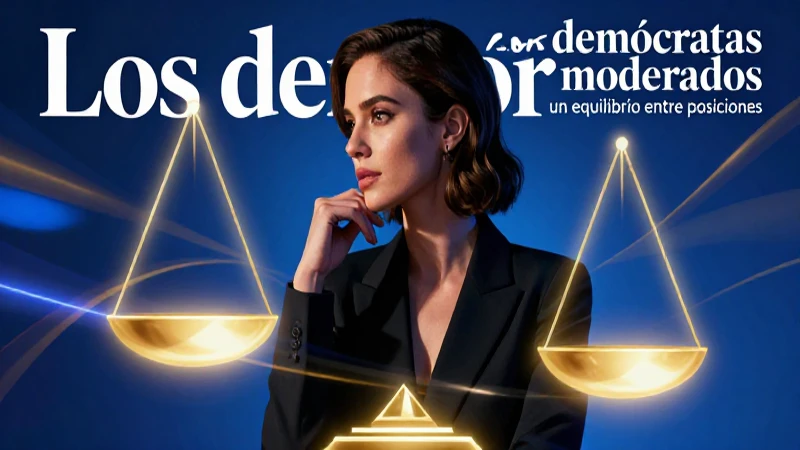 Una mujer simboliza el equilibrio demócrata moderado